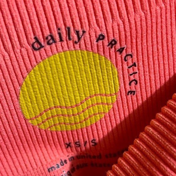 Daily Practice by Anthropologie High Waisted Ribbed Leggings in‎ Peach Size XS/S - Picture 7 of 8